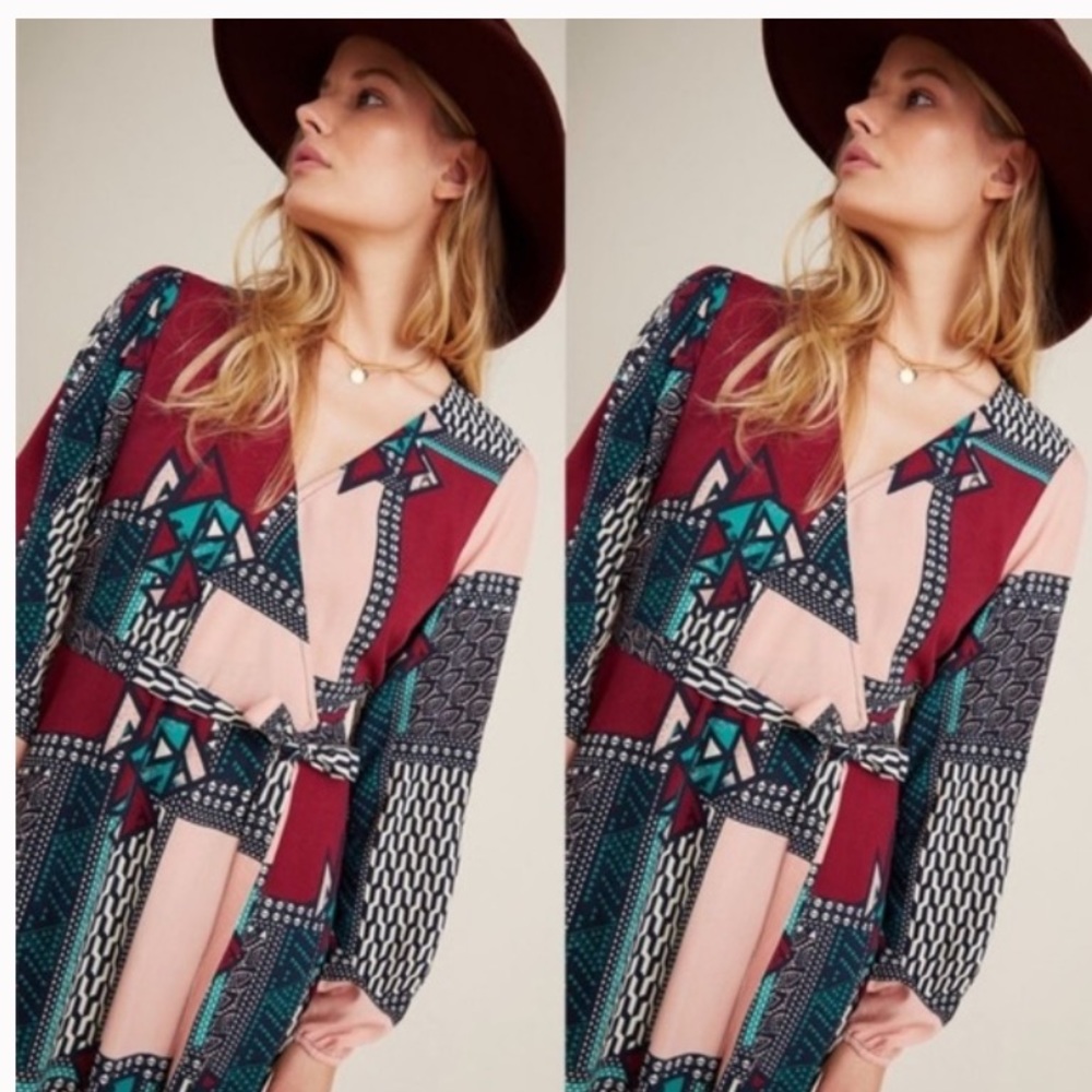 💝Anthropologie💝 Virginia wrap maxi dress - Picture 2 of 4